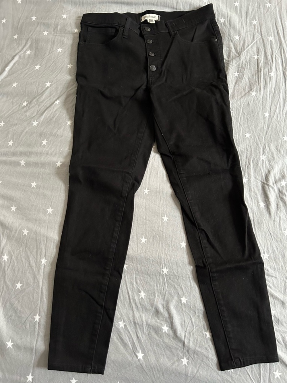 Madewell Black Button-Fly Skinny Jeans